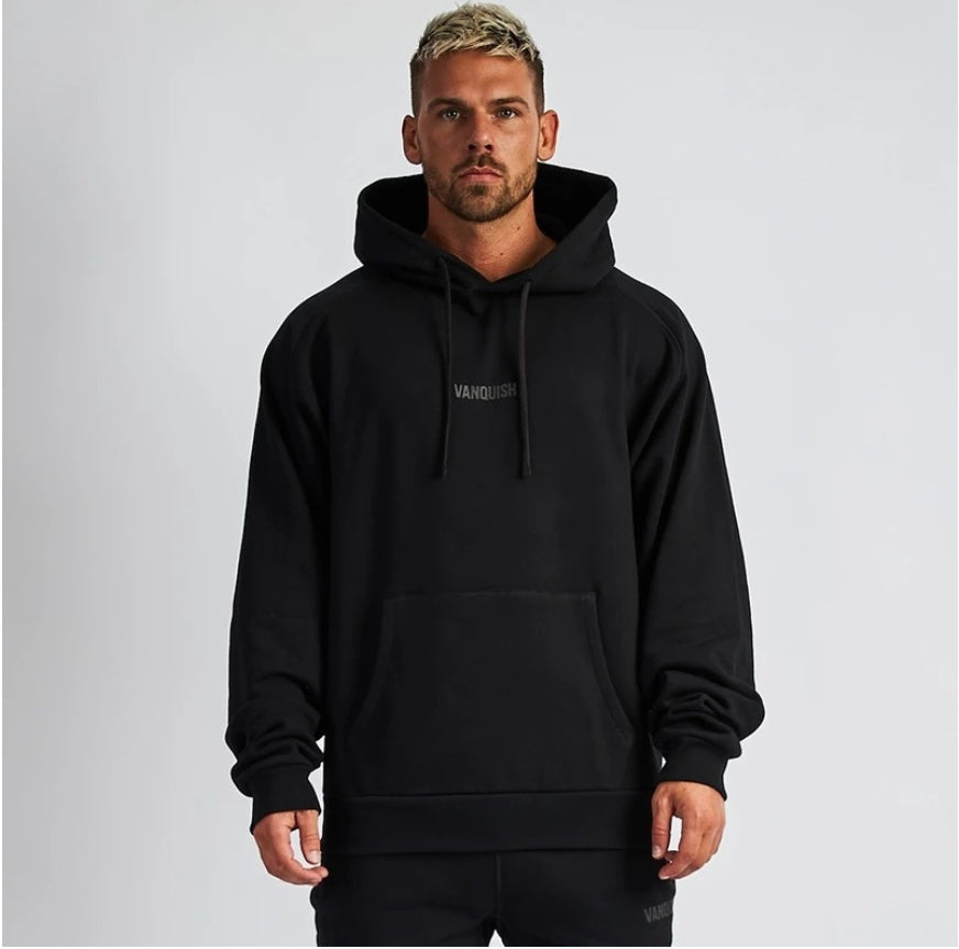 Schwarzer Fitness Hoodie