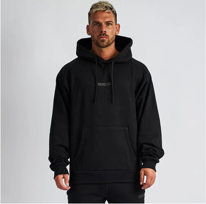 Schwarzer Fitness Hoodie
