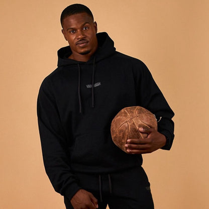 Schwarzer Fitness Hoodie