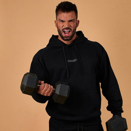 Schwarzer Fitness Hoodie